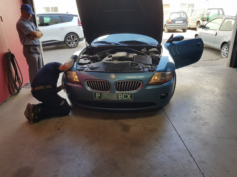 BMW Z4 at workshop